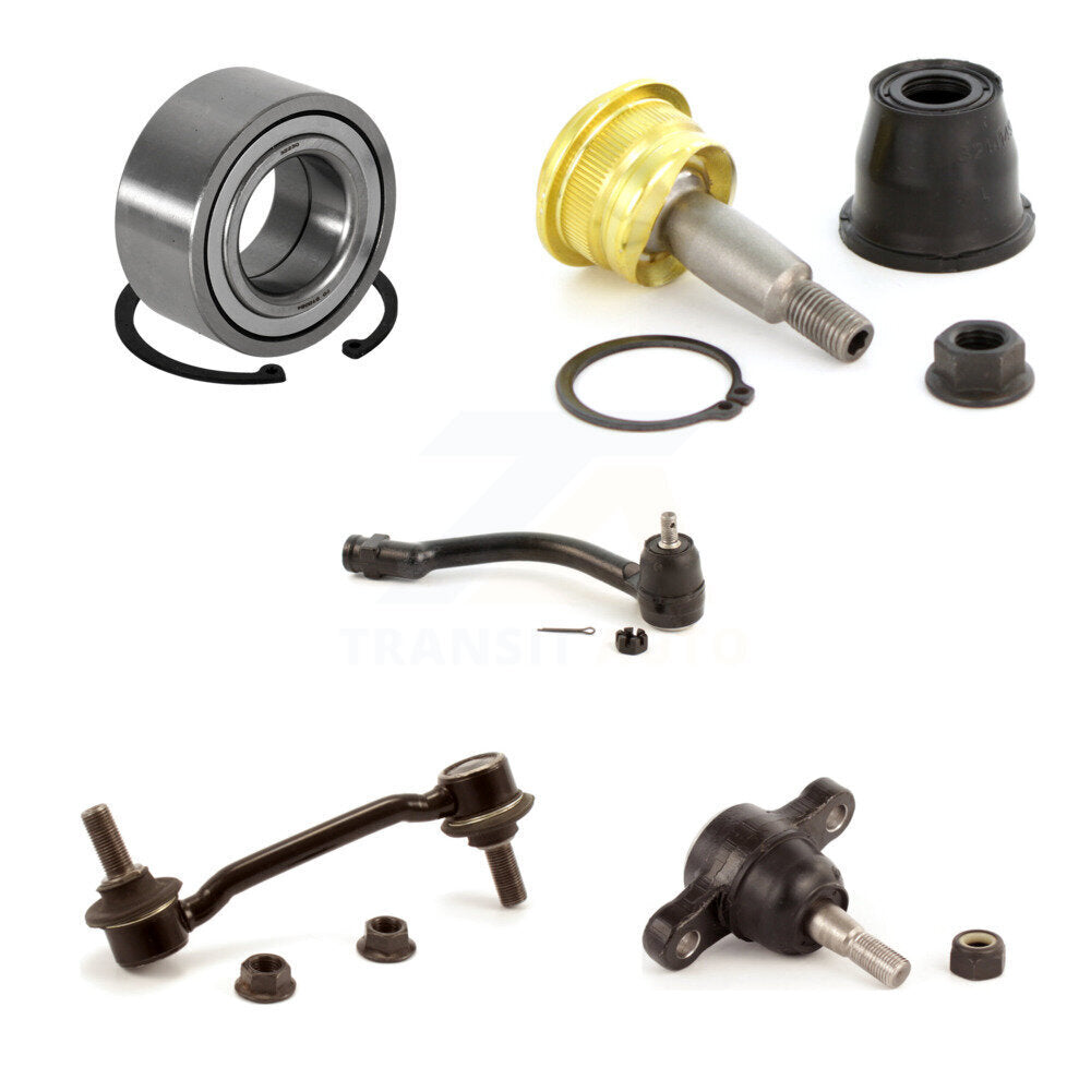 Bearing Upper Lower Ball Joint Outer Tie Rod & Sway Bar Link Front Right Kit For
