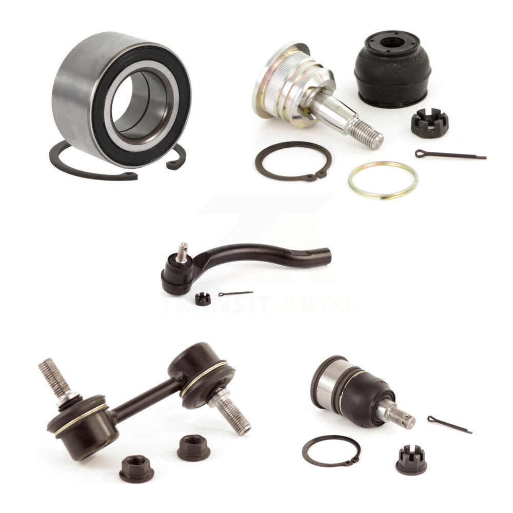 Bearing Upper Lower Ball Joint Outer Tie Rod Link Front Right Kit (5Pc) For TSX