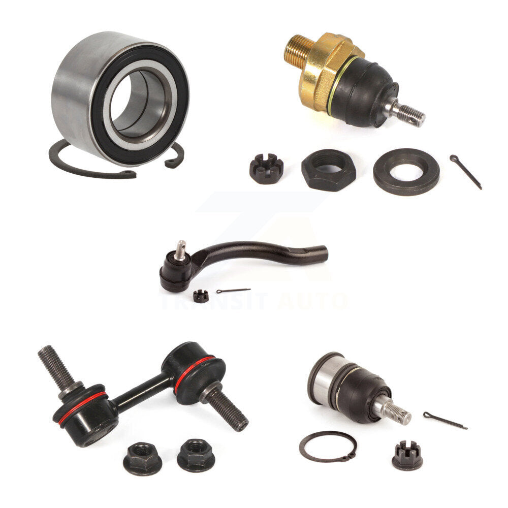 Bearing Upper Lower Ball Joint Outer Tie Rod & Sway Bar Link Front Right Kit For