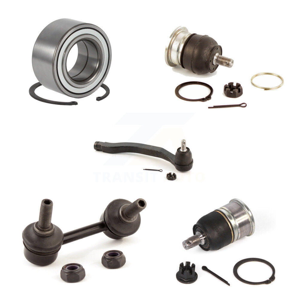 Bearing Upper Lower Ball Joint Outer Tie Rod & Link Front Right Kit (5Pc) For TL