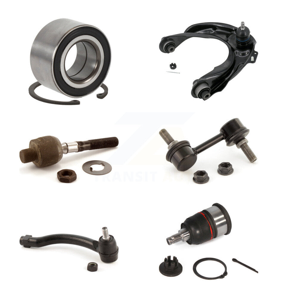 Wheel Bearing Upper Control Arm Lower Ball Joint Tie Rod Link Front Left Kit For