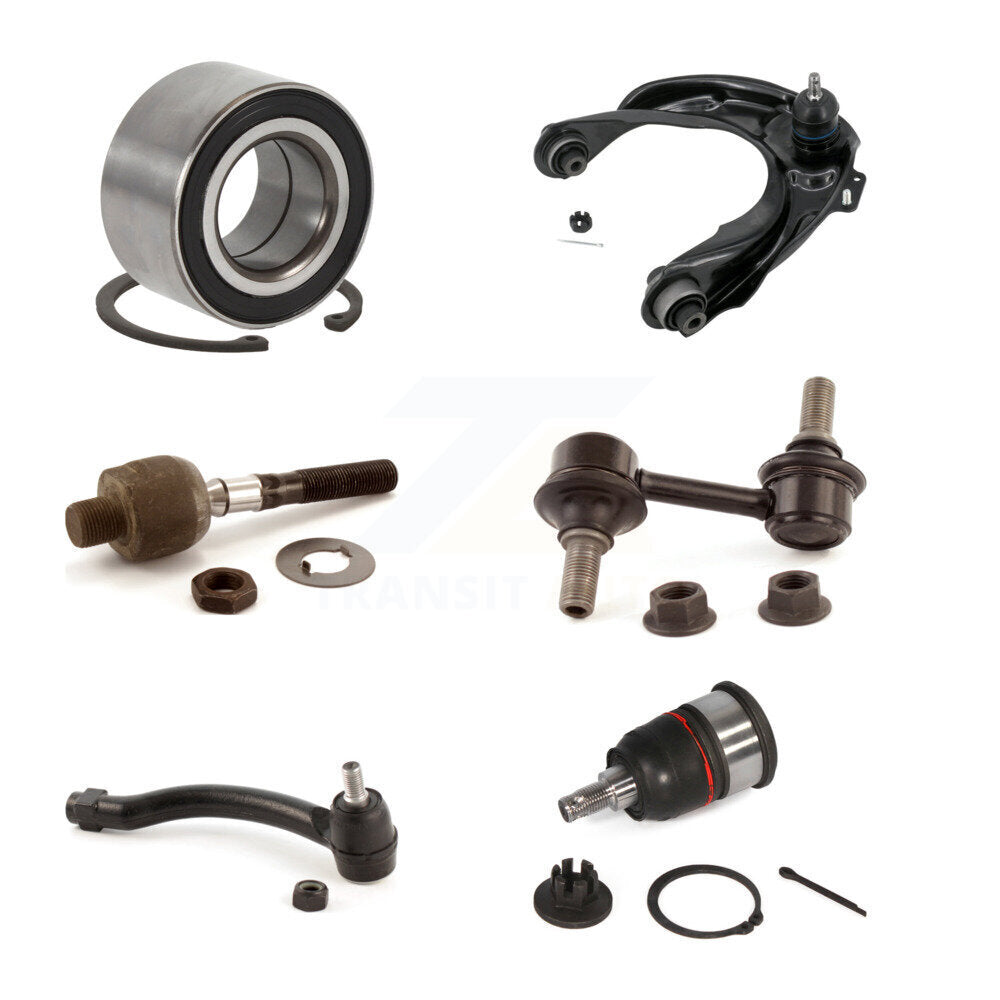 Wheel Bearing Upper Control Arm Lower Ball Joint Tie Rod Link Front Left Kit For