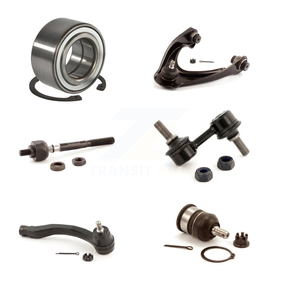 Wheel Bearing Upper Control Arm Lower Ball Joint Tie Rod Link Front Left Kit For