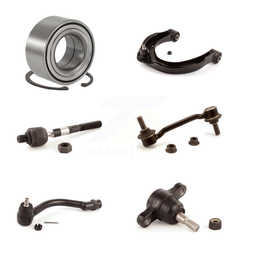 Wheel Bearing Upper Control Arm Lower Ball Joint Tie Rod Link Front Left Kit For
