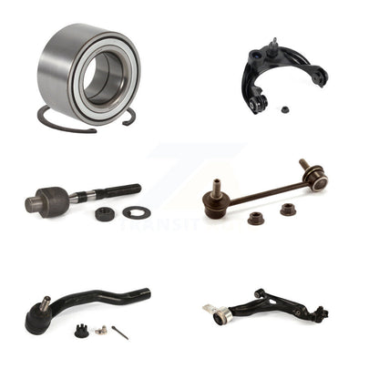 Bearing Lower Upper Control Arm Tie Rod & Link Front Left Kit (6Pc) For Mazda 6