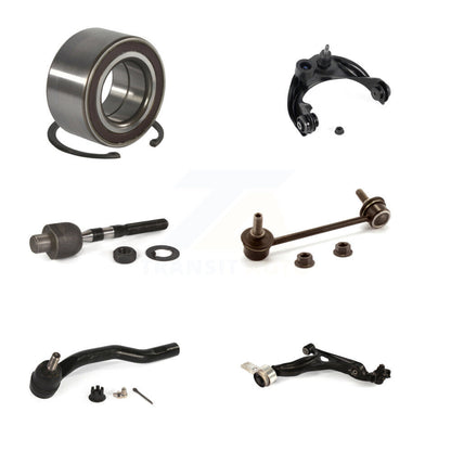 Bearing Lower Upper Control Arm Tie Rod & Link Front Left Kit (6Pc) For Mazda 6
