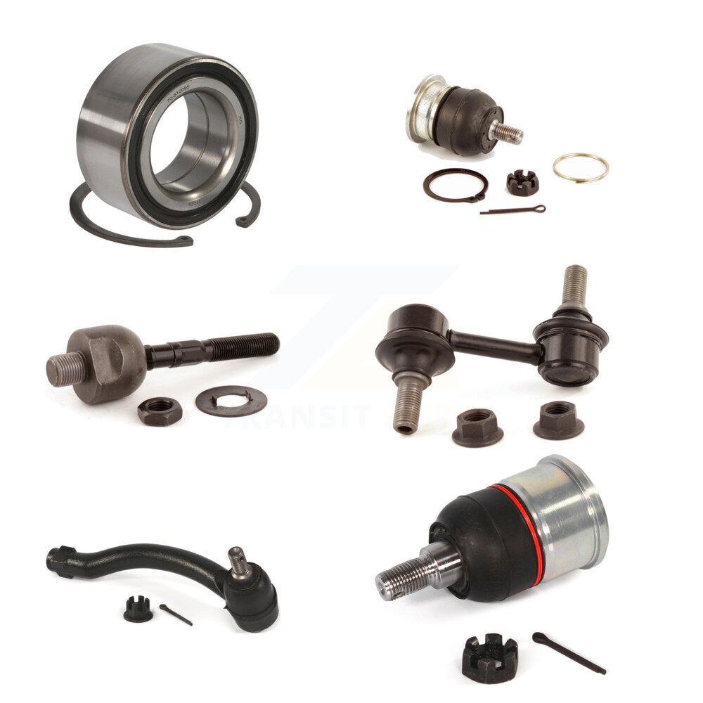 Bearing Upper Lower Ball Joint Tie Rod & Link Front Left Kit (6Pc) For Acura TL