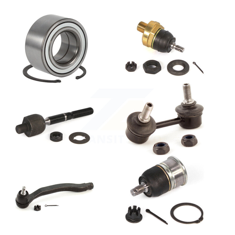 Bearing Upper Lower Ball Joint Tie Rod Link Front Left Kit (6Pc) For Honda Acura