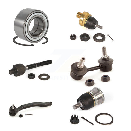Bearing Upper Lower Ball Joint Tie Rod Link Front Left Kit (6Pc) For Honda Acura