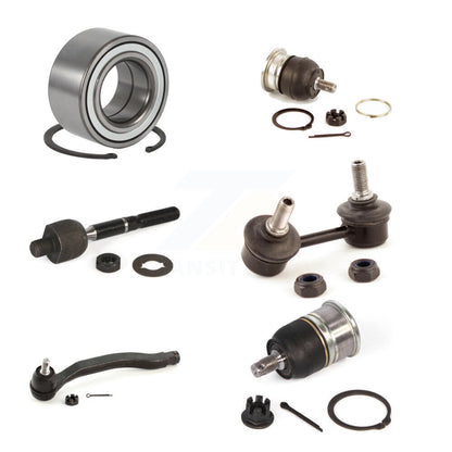 Bearing Upper Lower Ball Joint Tie Rod Link Front Left Kit (6Pc) For Honda Acura