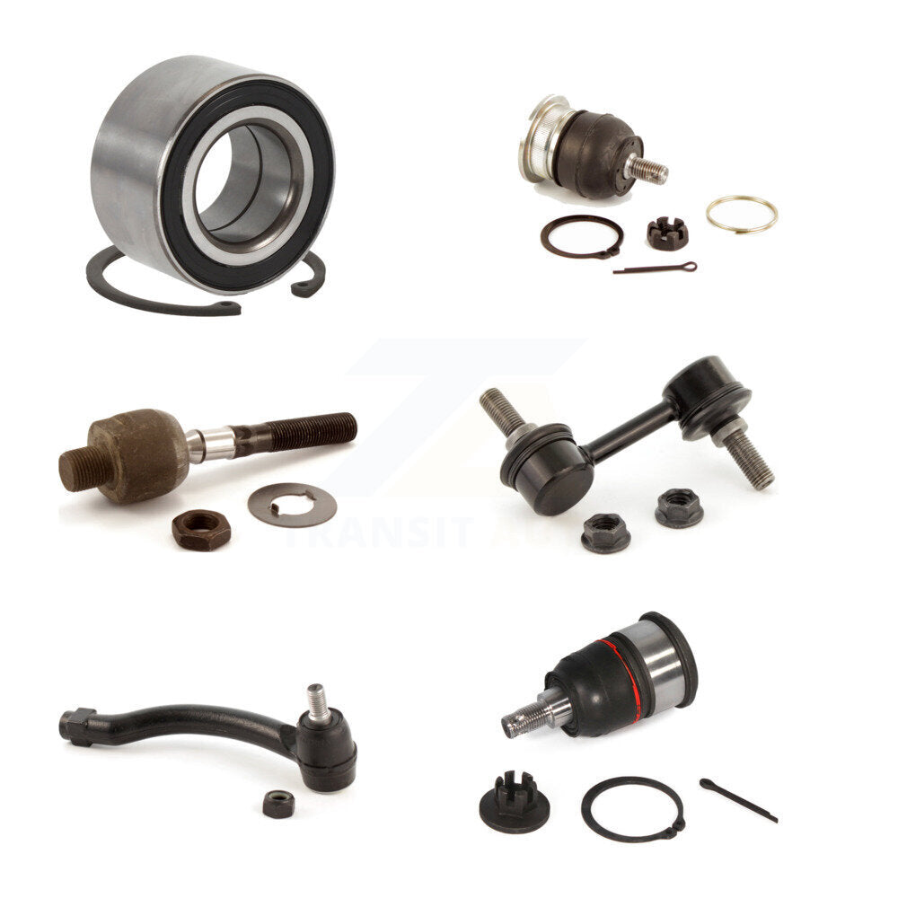 Bearing Upper Lower Ball Joint Tie Rod & Link Front Left Kit (6Pc) For Acura TL