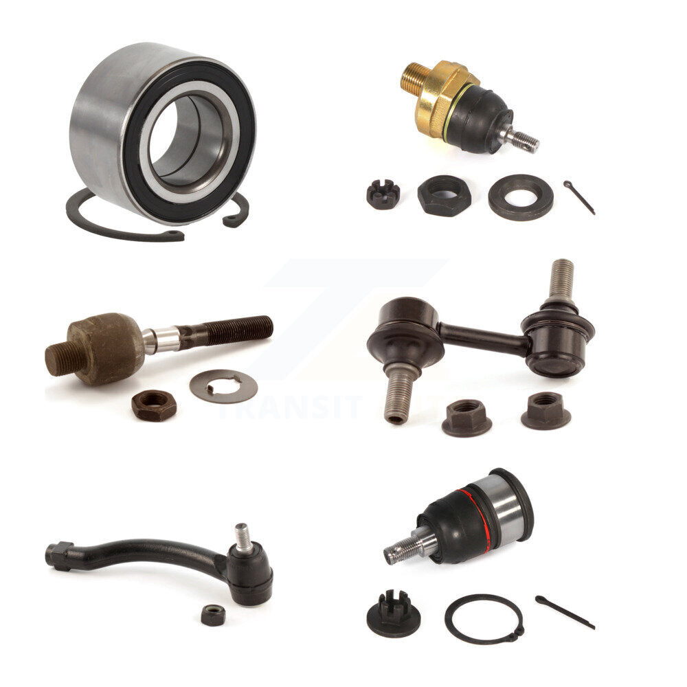 Bearing Upper Lower Ball Joint Tie Rod & Link Front Left Kit (6Pc) For Acura TL