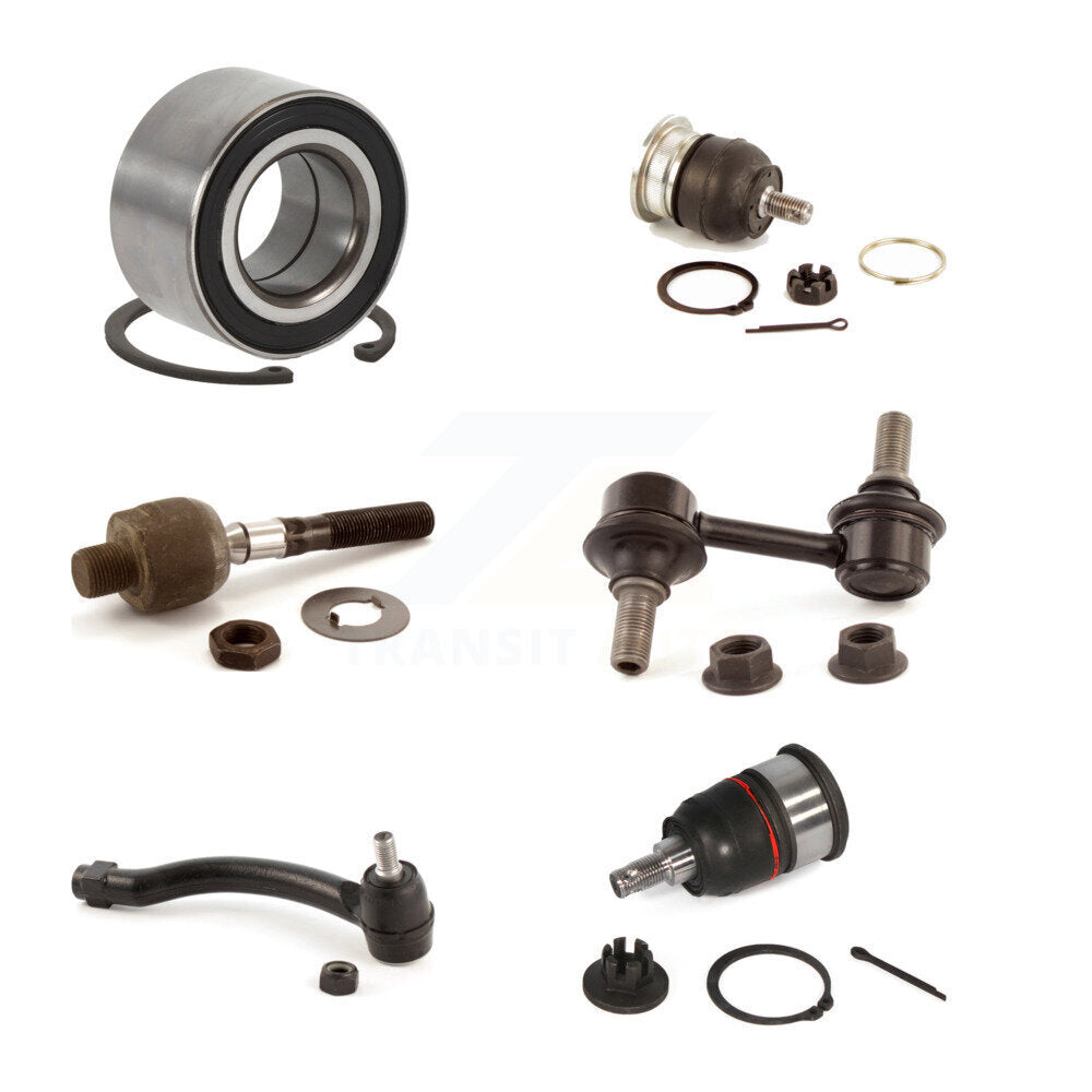 Bearing Upper Lower Ball Joint Tie Rod & Link Front Left Kit (6Pc) For Acura TL