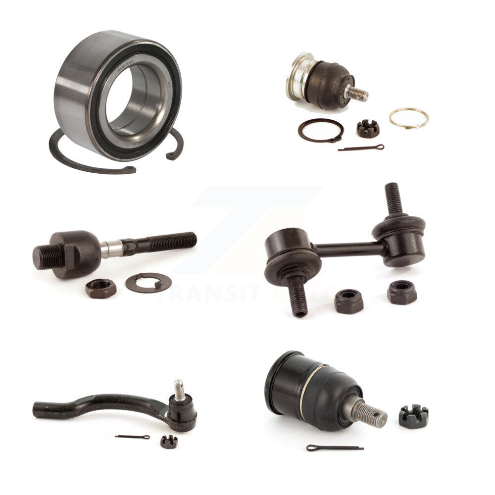 Bearing Upper Lower Ball Joint Tie Rod End Link Front Left Kit For Honda Accord