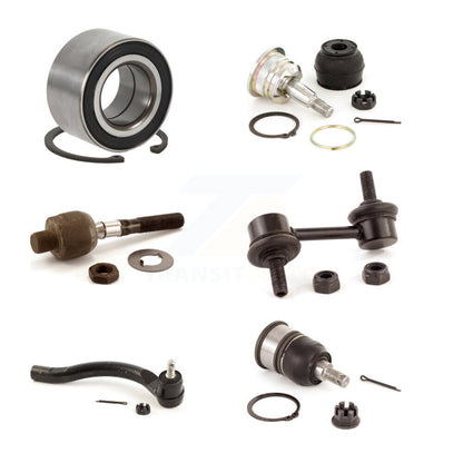 Bearing Upper Lower Ball Joint Tie Rod Link Front Left Kit (6Pc) For Honda Acura