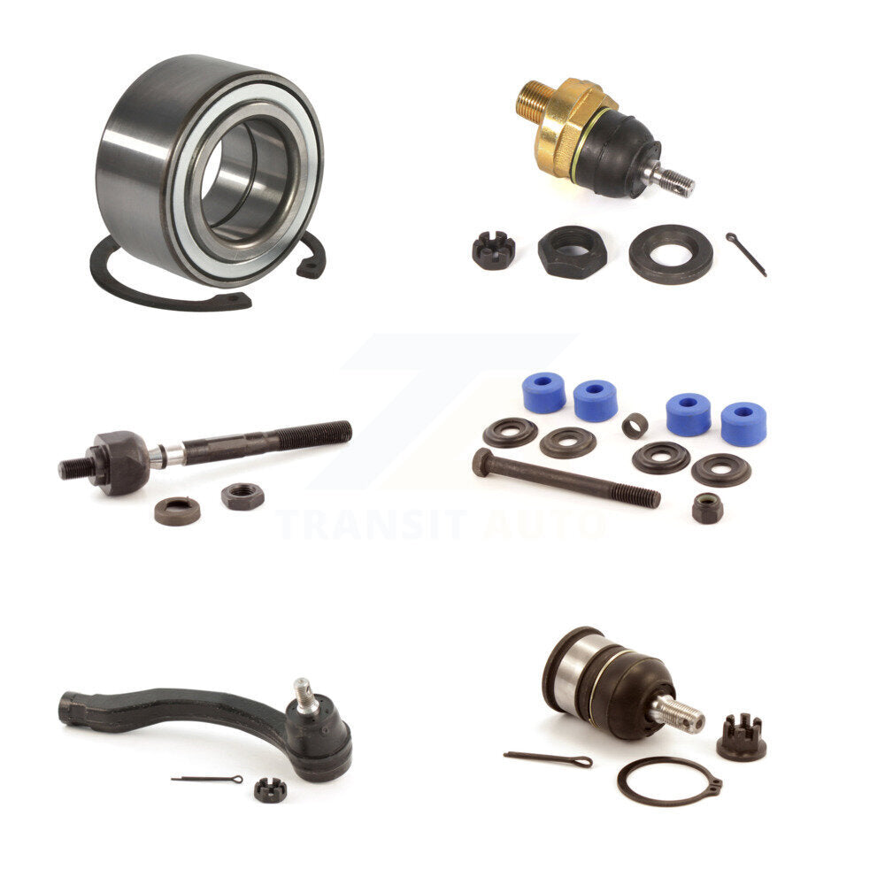 Bearing Upper Lower Ball Joint Tie Rod Link Front Left Kit (6Pc) For Honda Civic