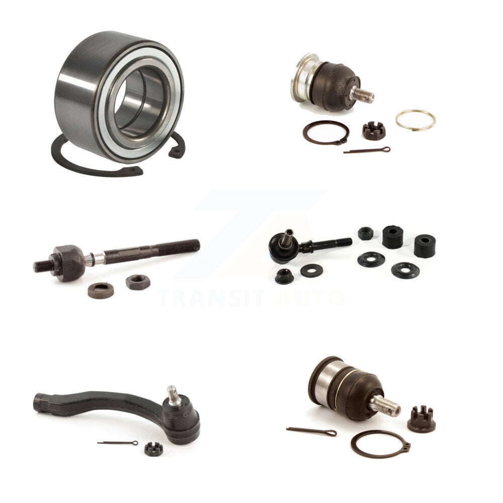 Bearing Upper Lower Ball Joint Tie Rod Link Front Left Kit (6Pc) For Acura Honda