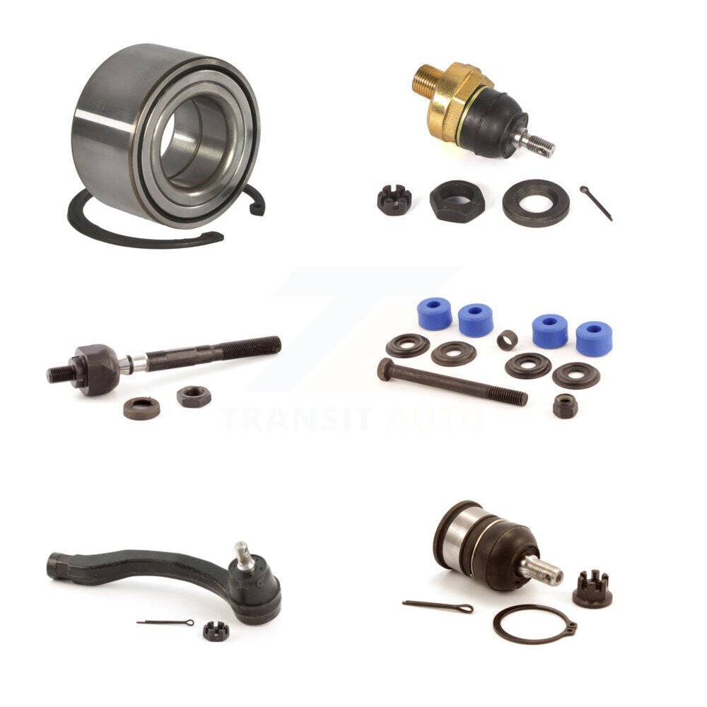 Bearing Upper Lower Ball Joint Tie Rod Link Front Left Kit (6Pc) For Honda Civic