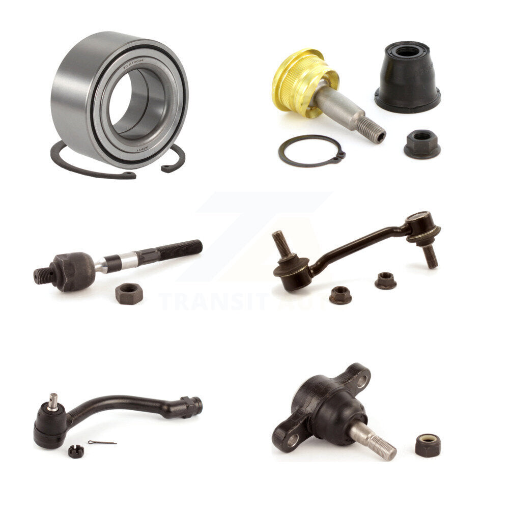 Bearing Upper Lower Ball Joint Tie Rod & Link Front Left Kit For Hyundai Sonata