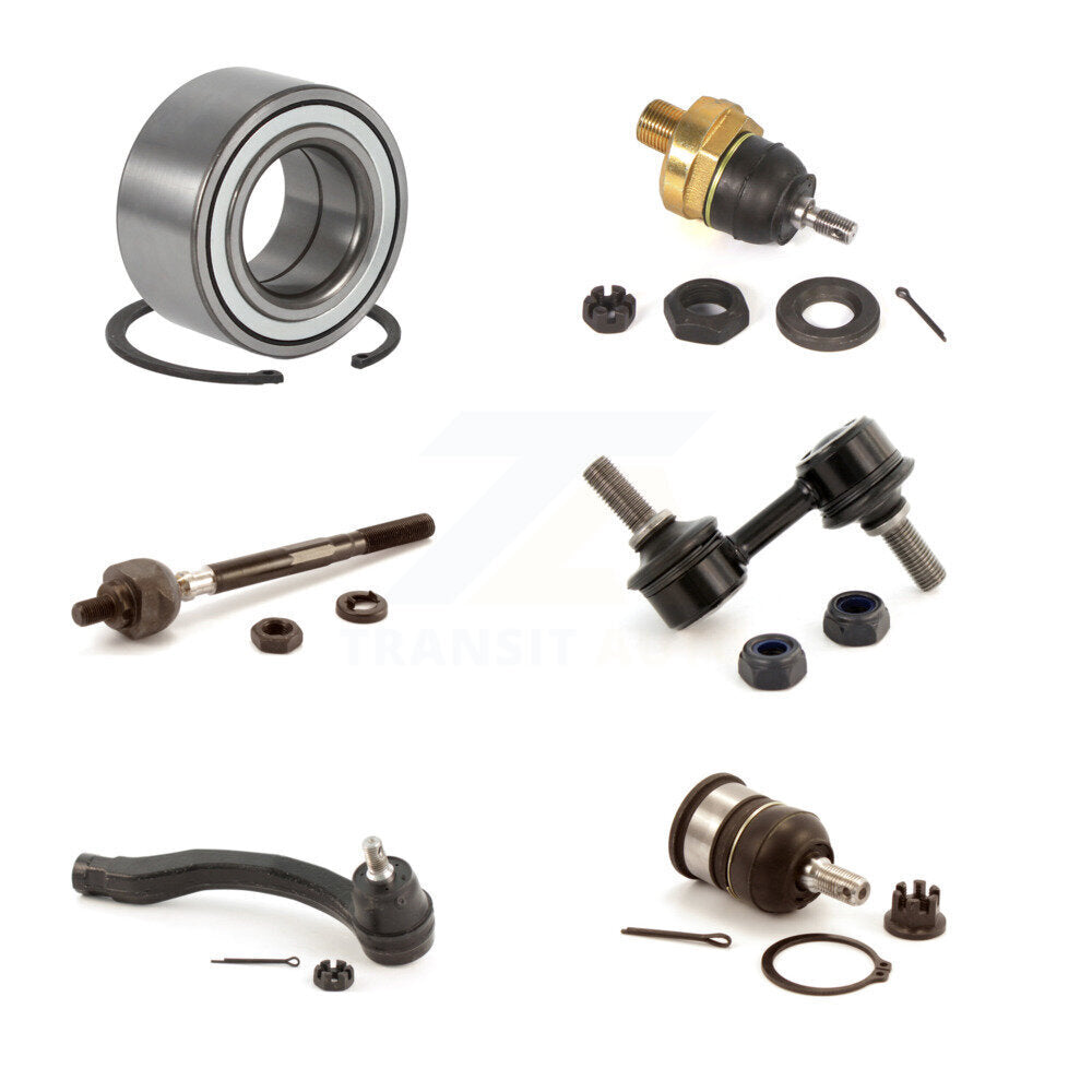 Bearing Upper Lower Ball Joint Tie Rod Link Front Left Kit (6Pc) For Honda CR-V