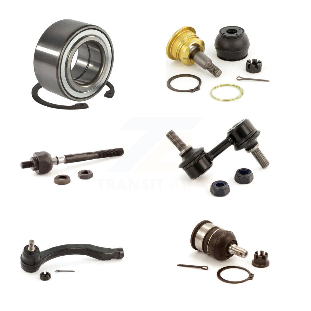 Bearing Upper Lower Ball Joint Tie Rod & Link Front Right Kit For Honda Civic Si