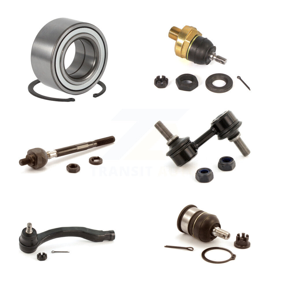 Bearing Upper Lower Ball Joint Tie Rod Link Front Right Kit (6Pc) For Honda CR-V