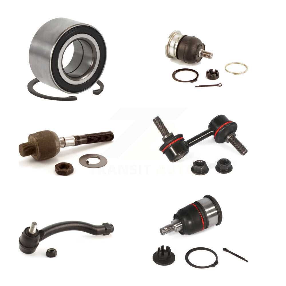 Bearing Upper Lower Ball Joint Tie Rod & Link Front Right Kit (6Pc) For Acura TL