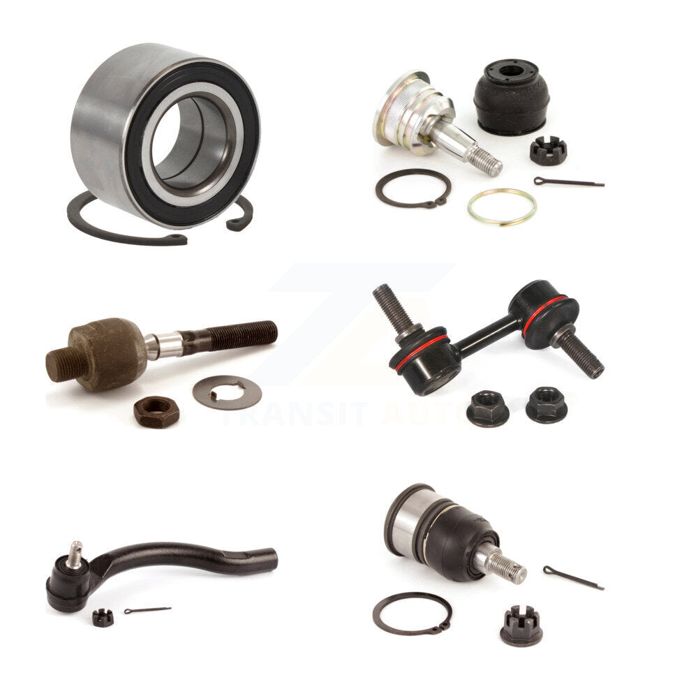 Bearing Upper Lower Ball Joint Tie Rod End Link Front Right Kit For Honda Accord