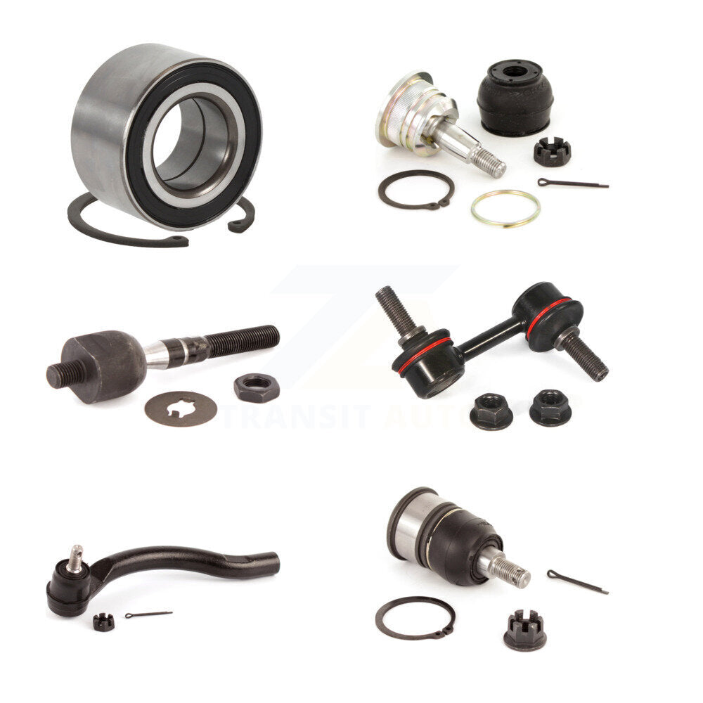 Bearing Upper Lower Ball Joint Tie Rod End Link Front Right Kit For Honda Accord