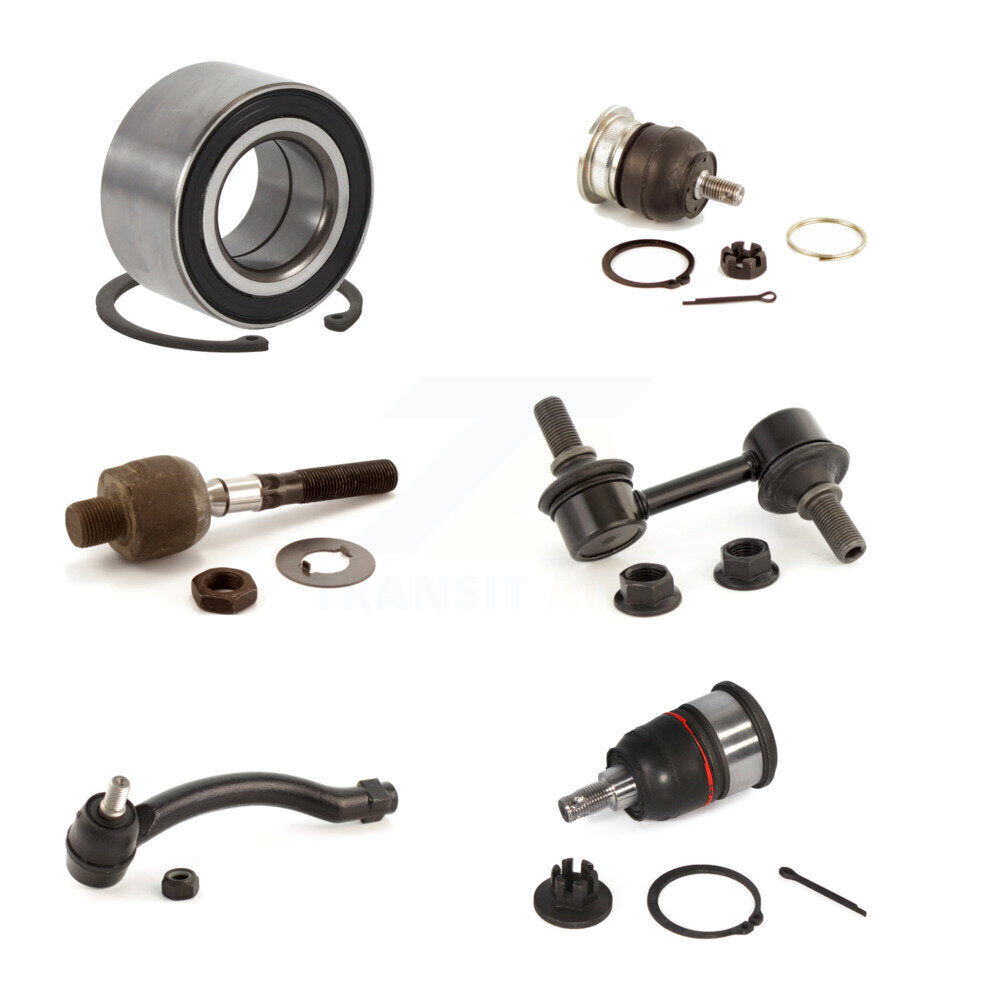 Bearing Upper Lower Ball Joint Tie Rod & Link Front Right Kit (6Pc) For Acura TL