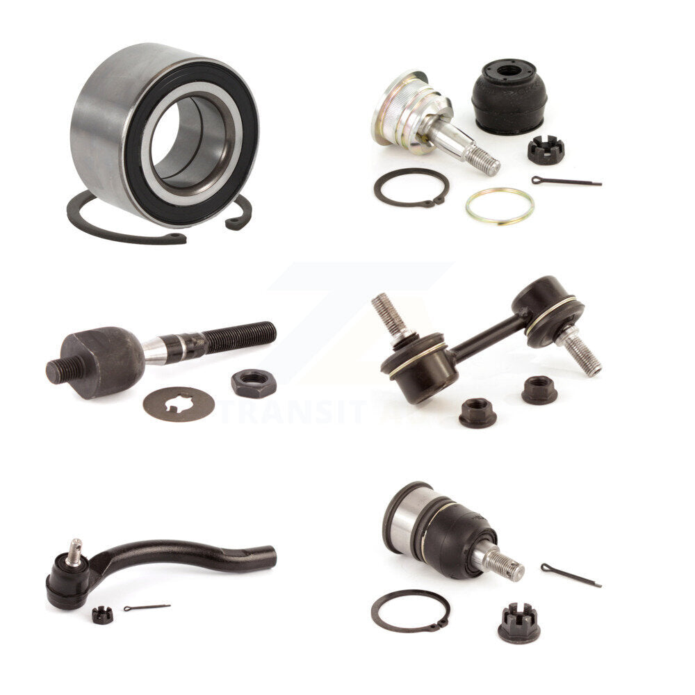 Bearing Upper Lower Ball Joint Tie Rod End Link Front Right Kit For Honda Accord
