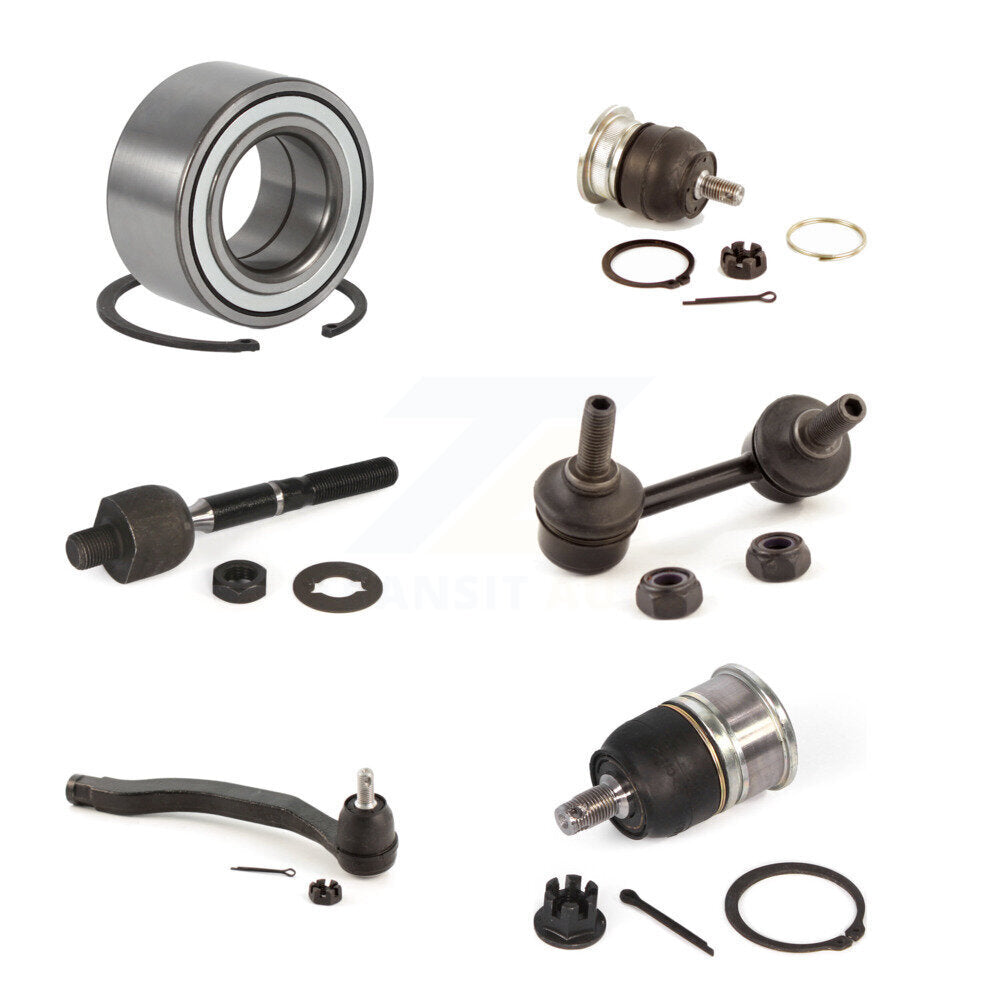 Bearing Upper Lower Ball Joint Tie Rod & Link Front Right Kit (6Pc) For Honda TL