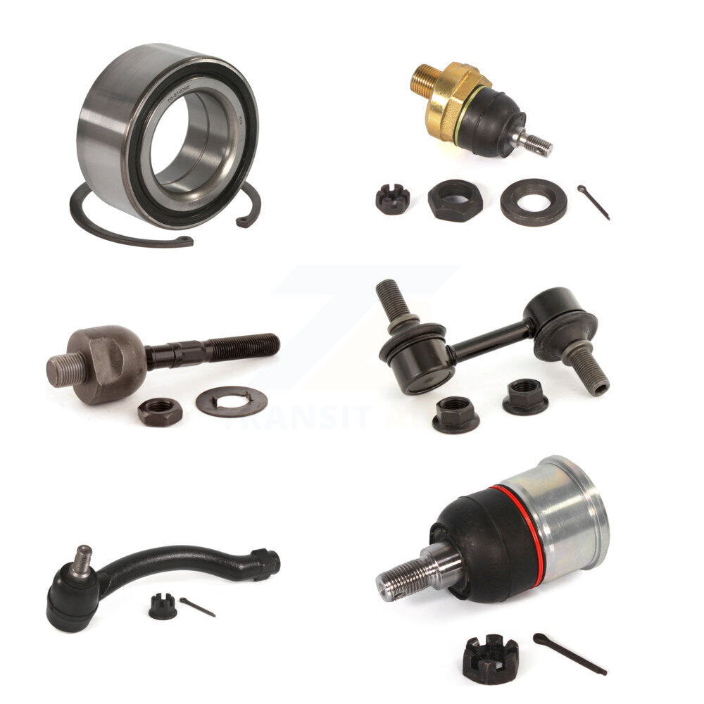 Bearing Upper Lower Ball Joint Tie Rod & Link Front Right Kit (6Pc) For Acura TL