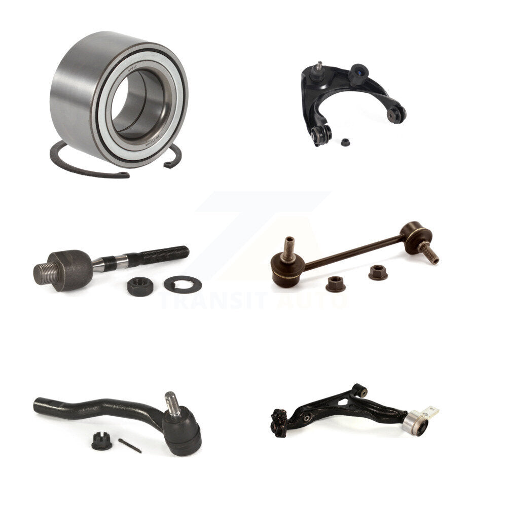Bearing Lower Upper Control Arm Tie Rod & Link Front Right Kit (6Pc) For Mazda 6