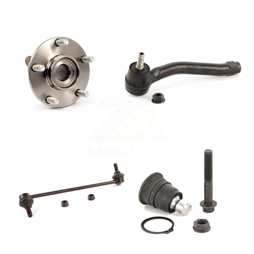 Hub Bearing Lower Ball Joint Outer Tie Rod Link Front Left Kit For Nissan Rogue