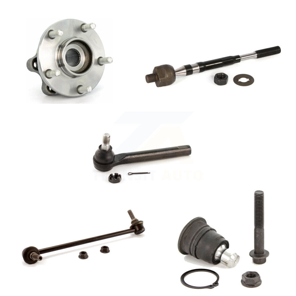 Hub Bearing Lower Ball Joint Tie Rod Link Front Left Kit (5Pc) For Nissan Murano