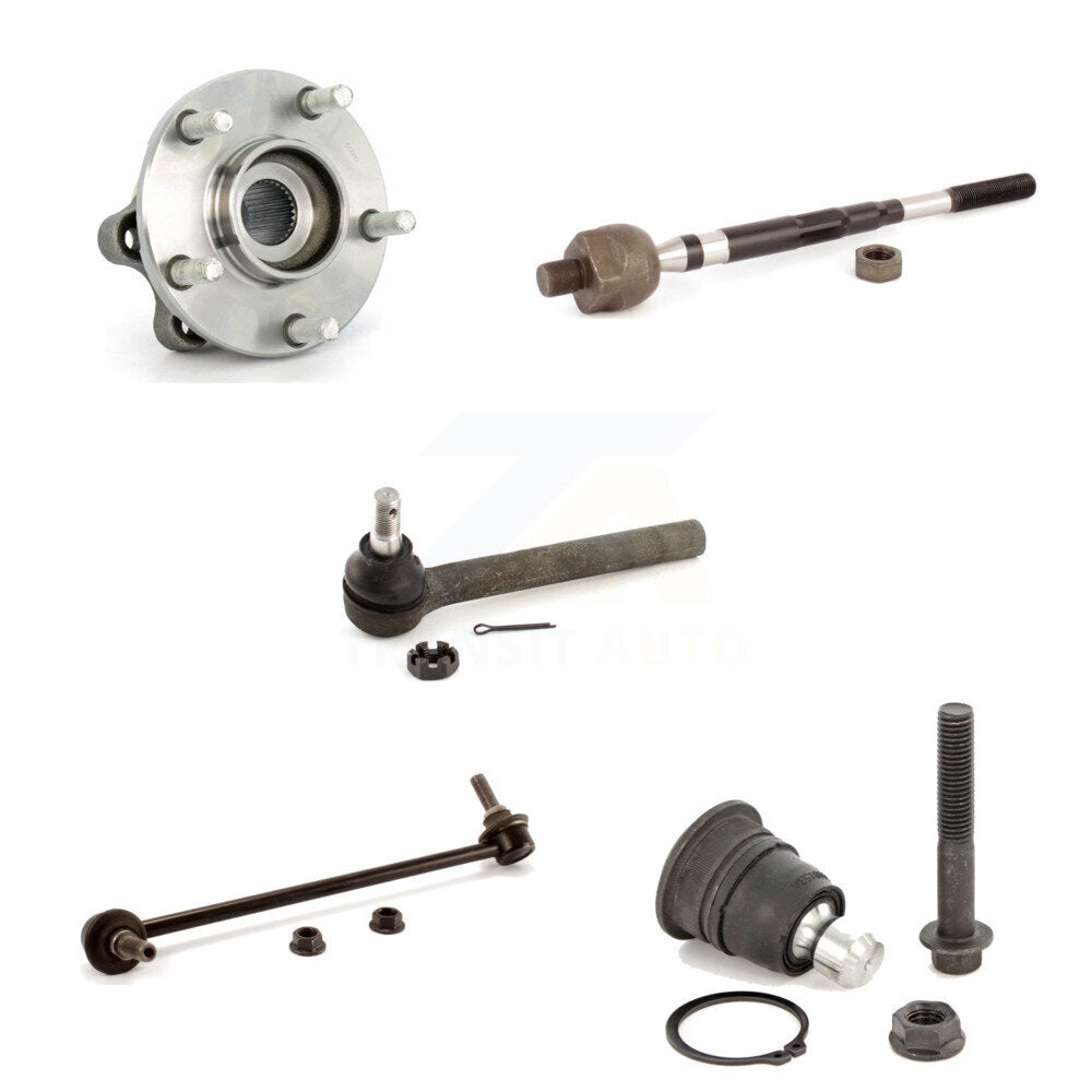 Hub Bearing Lower Ball Joint Tie Rod Link Front Left Kit (5Pc) For Nissan Murano