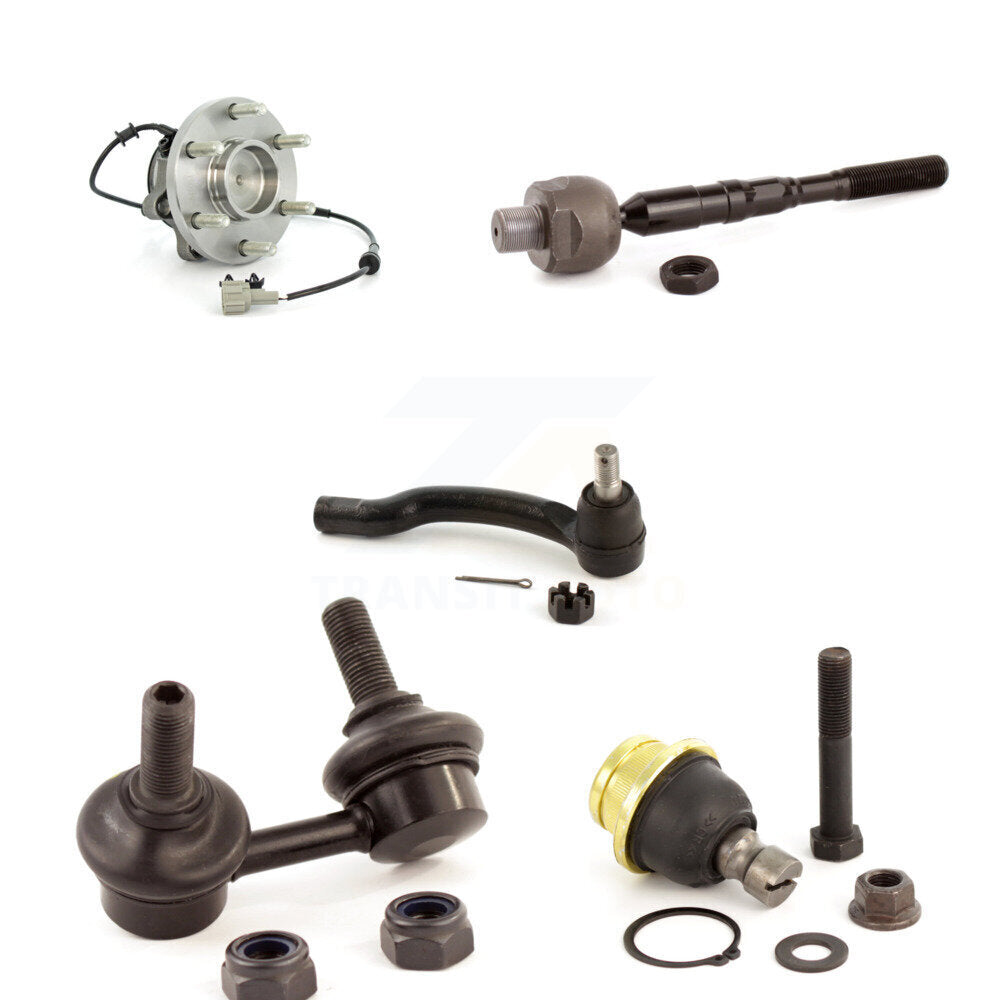 Bearing Lower Ball Joint Tie Rod & Link Front Left Kit (5Pc) For Nissan Frontier