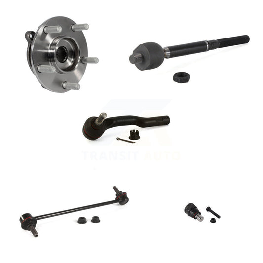 Hub Bearing Lower Ball Joint Tie Rod Link Front Left Kit (5Pc) For Mazda 3 Sport