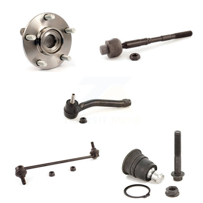 Hub Bearing Lower Ball Joint Tie Rod Link Front Left Kit (5Pc) For Nissan Rogue