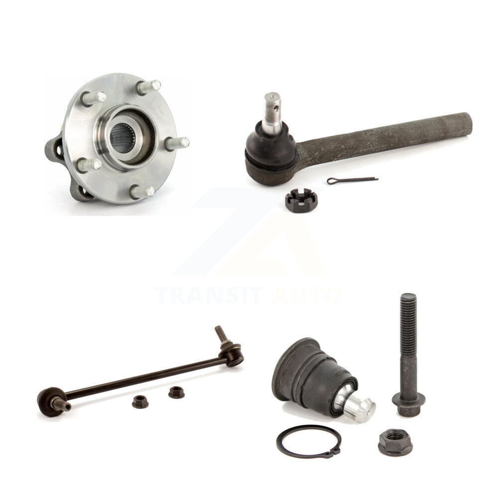 Hub Bearing Lower Ball Joint Outer Tie Rod Link Front Left Kit For Nissan Murano