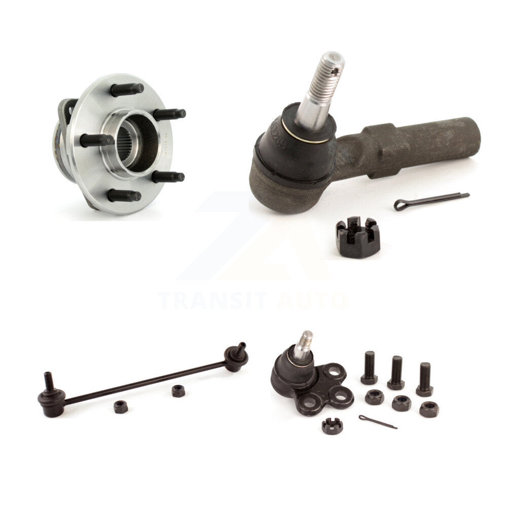 Hub Bearing Lower Ball Joint Outer Tie Rod & Link Front Left Kit For Saturn Vue