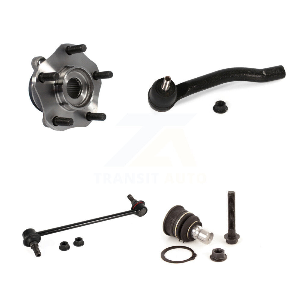 Hub Bearing Lower Ball Joint Outer Tie Rod Link Front Left Kit For Nissan Sentra