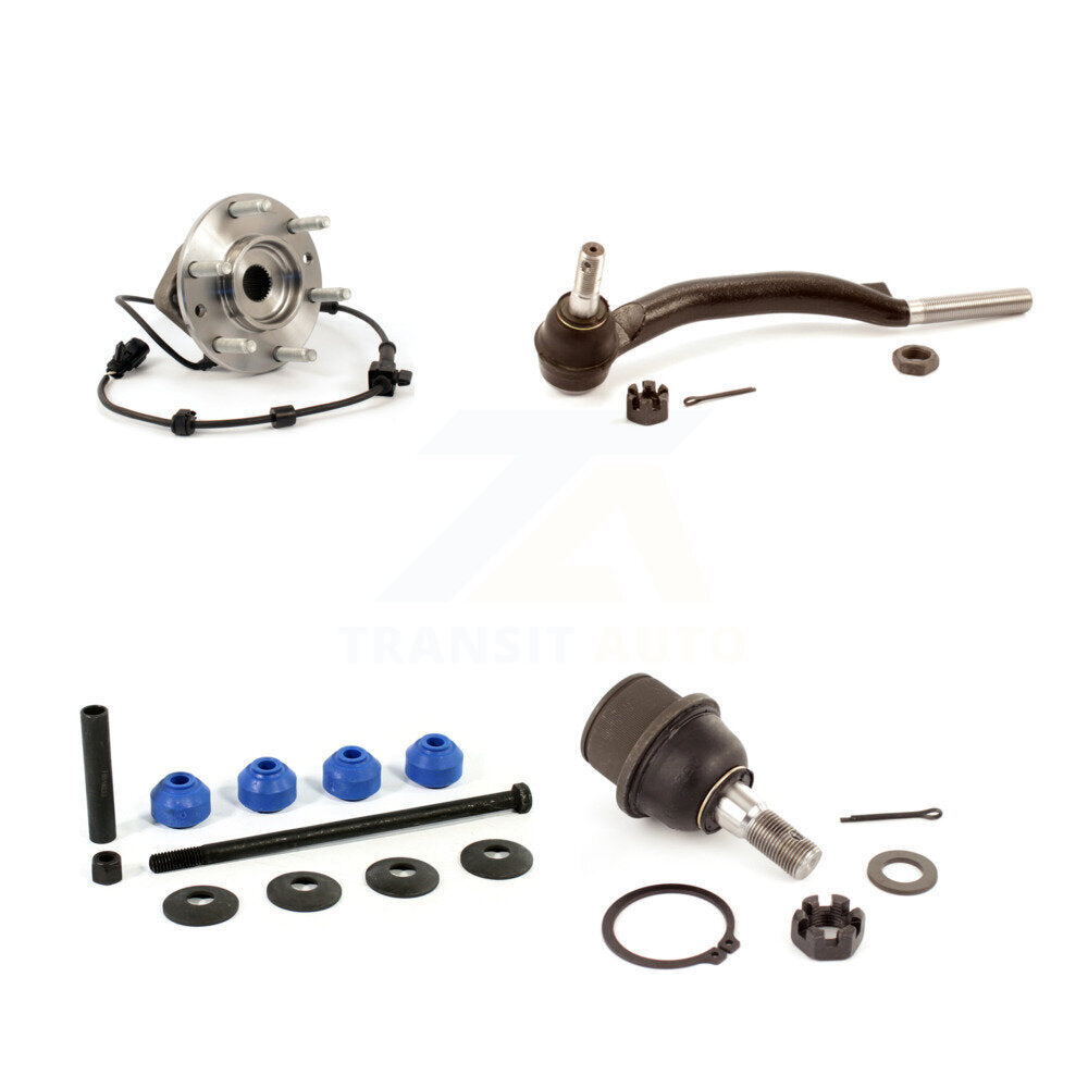 Hub Bearing Lower Ball Joint Outer Tie Rod Link Front Left Kit For Chevrolet GMC