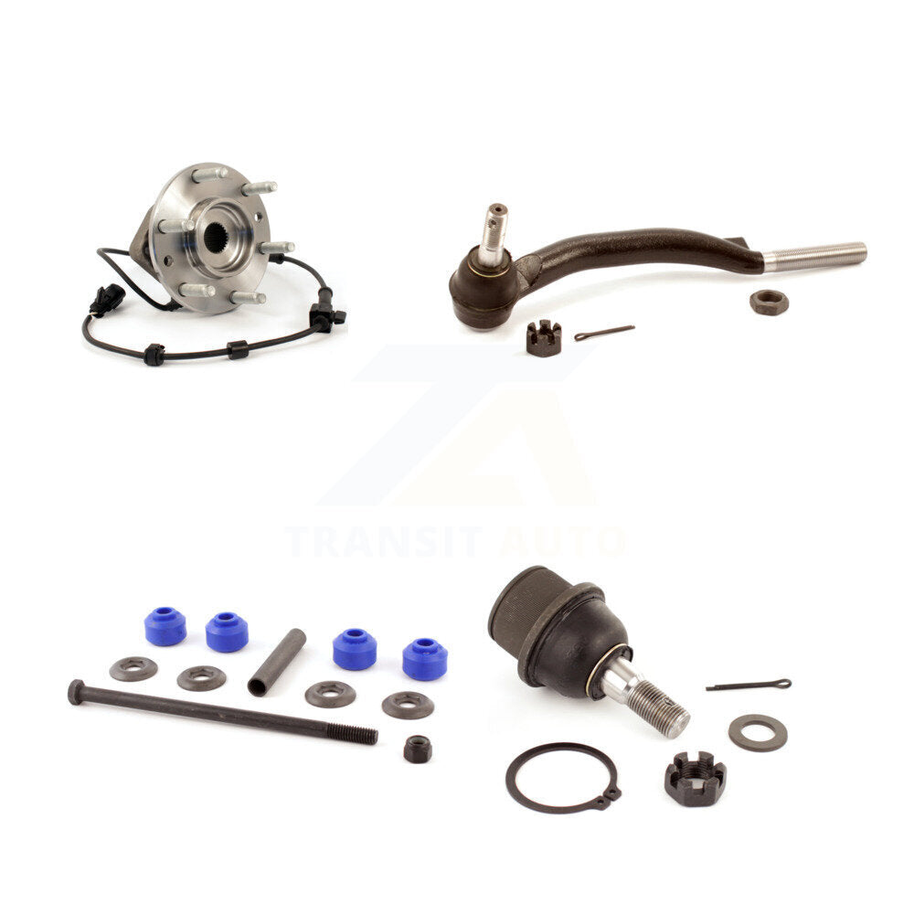 Hub Bearing Lower Ball Joint Outer Tie Rod Link Front Left Kit For Chevrolet GMC