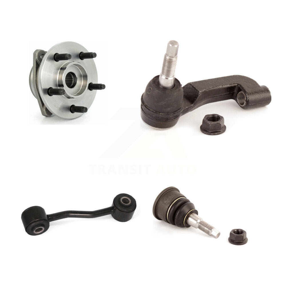 Hub Bearing Lower Ball Joint Outer Tie Rod Link Front Left Kit For Jeep Liberty