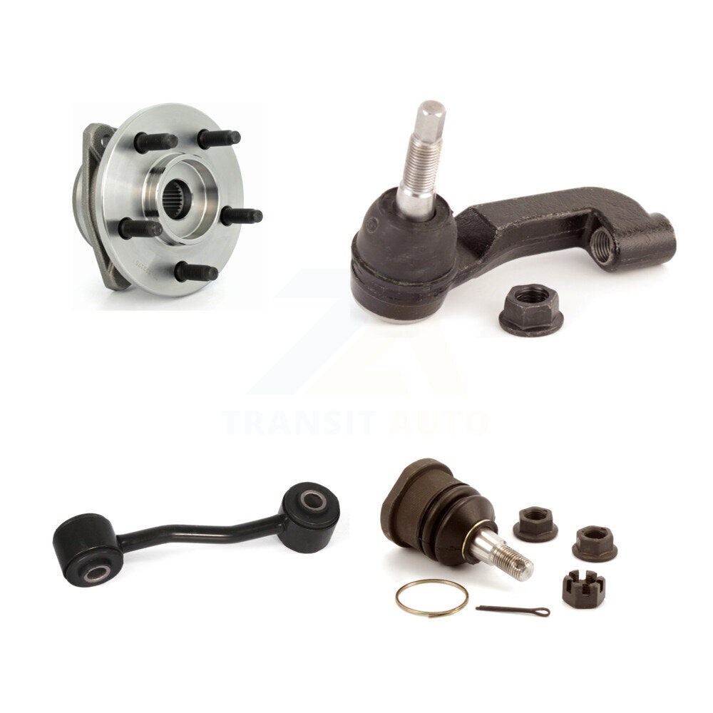 Hub Bearing Lower Ball Joint Outer Tie Rod Link Front Left Kit For Jeep Liberty