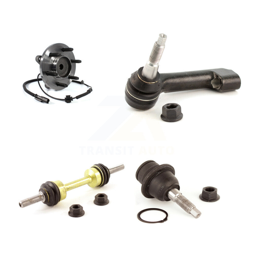 Hub Bearing Lower Ball Joint Outer Tie Rod & Link Front Left Kit For Ford F-150