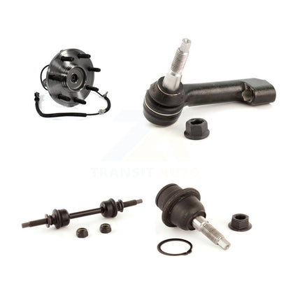 Hub Bearing Lower Ball Joint Outer Tie Rod & Link Front Left Kit For Ford F-150