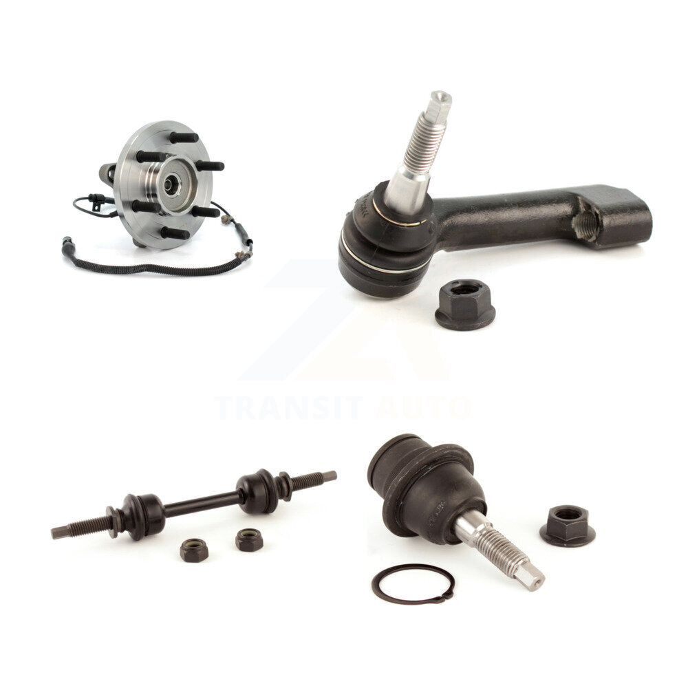 Hub Bearing Lower Ball Joint Outer Tie Rod & Link Front Left Kit For Ford F-150